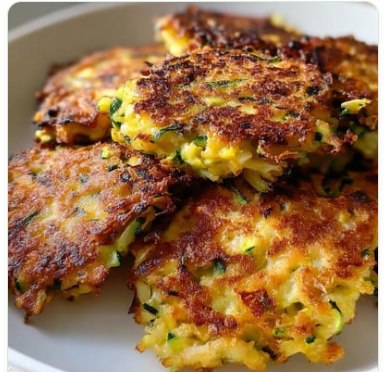 Tortitas de calabacín doradas