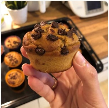 Muffins de chocolate caseros hechos con el recetario